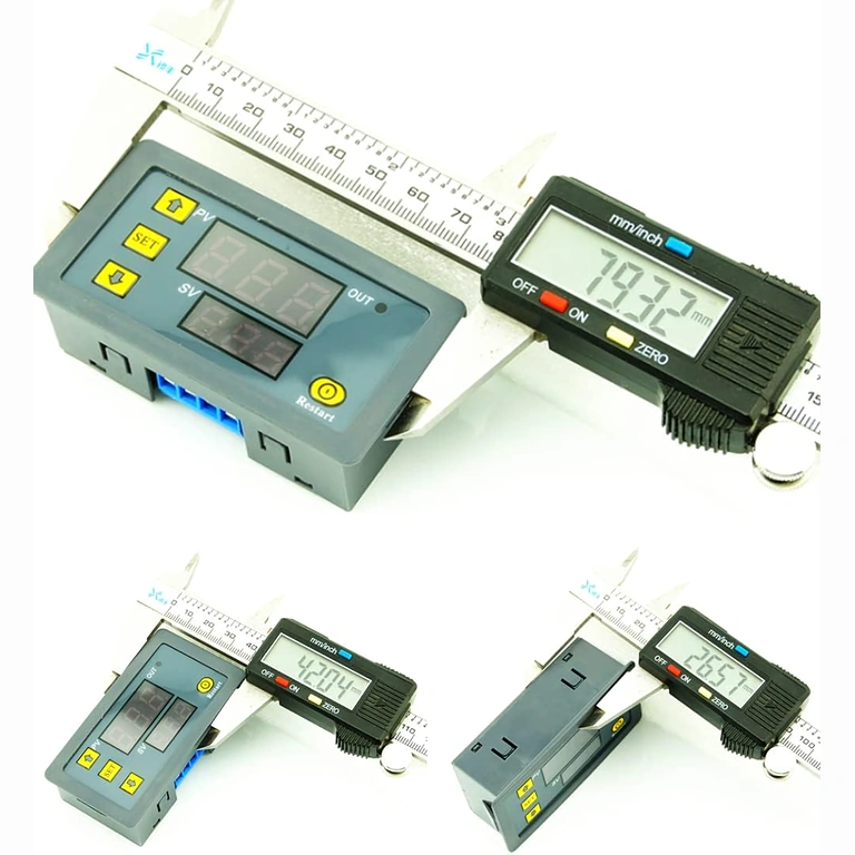 Esipilt moodulist mõõtudega märgistatud