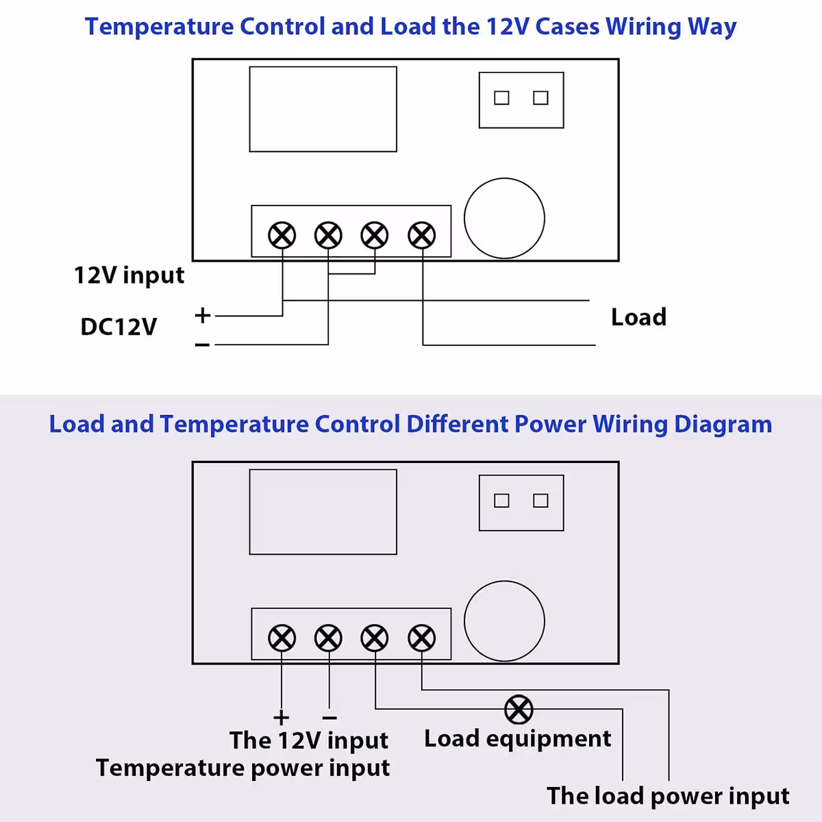 Elektronilise termostaadi ühendusskeemi diagramm koos relee ja anduriga