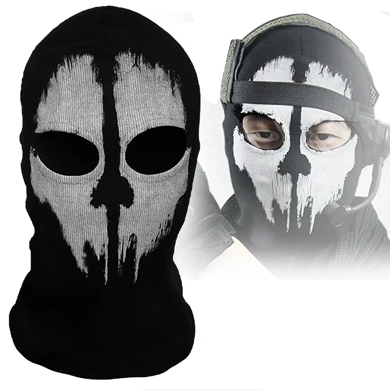 Call of Duty Ghosts kamuflaažmask Camouflage Call of Duty Ghosts kiiver, mugav ja paindlik, näo ja kaela kaitse