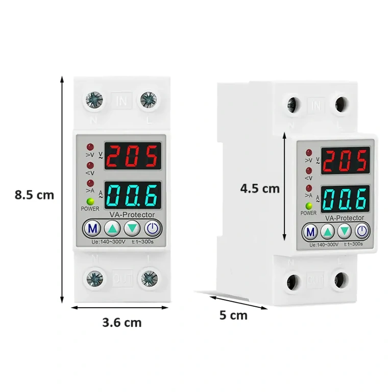 Ühefaasiline elektriline kaitselüliti 220V Ülepinge ja ülevoolu kaitse relee 220V jaoks