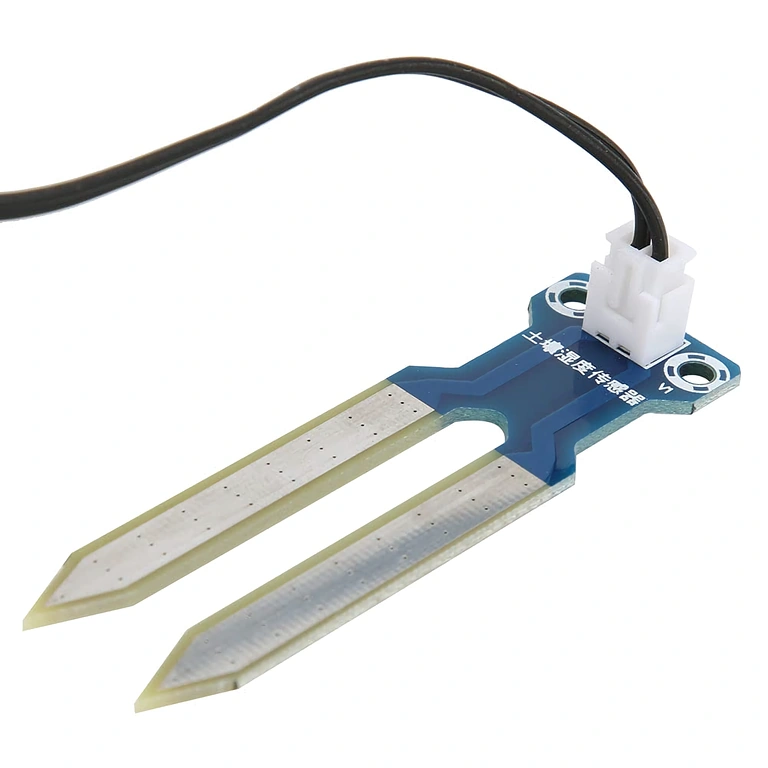 Mulla niiskuse tuvastamise plaadiga sensor ja juhtmed