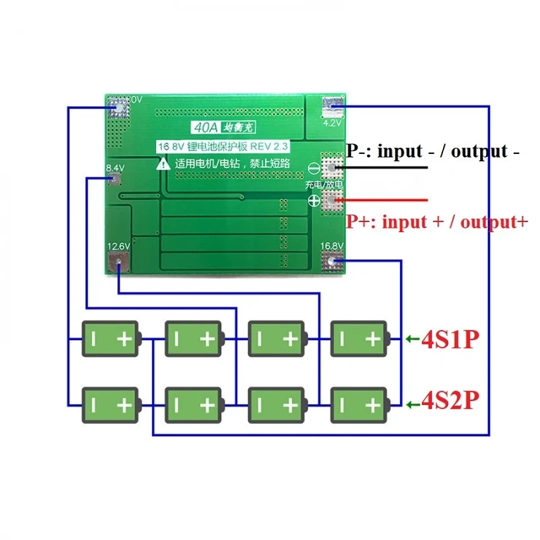 XH-M602 paigaldusdiagramm Li-ion akude jaoks täpseks paigaldamiseks