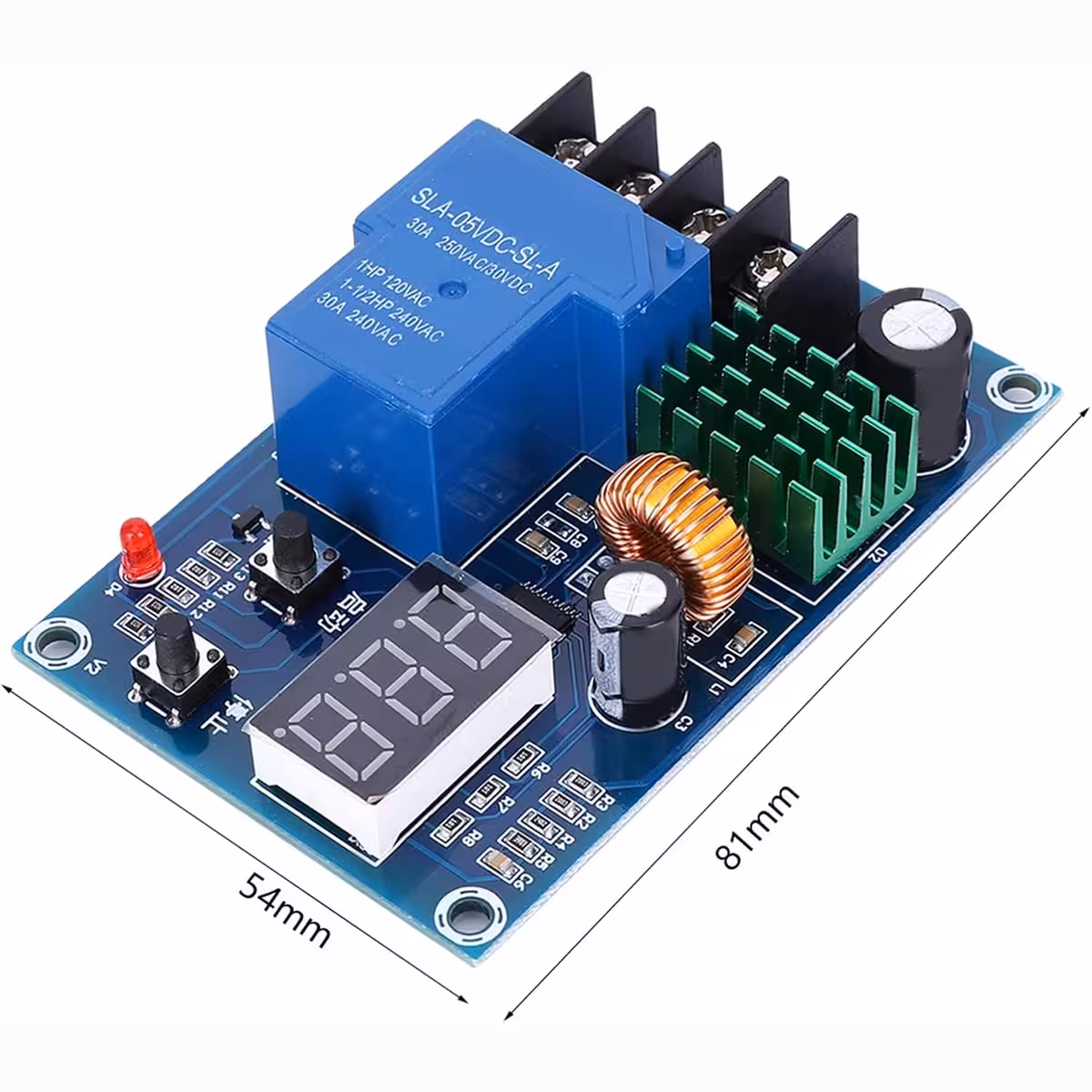Aku laadimise automaatne katkestamise kontroller Li-Ion, AGM, GEL, plii jne akude jaoks