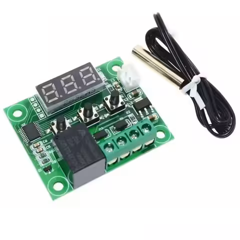 Üldine digitaalne termostaat 12 V W1209 koos relee 20 A ja sondiga temperatuuri kontrolliks