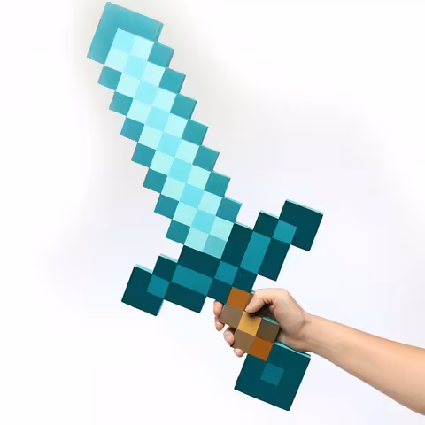 Minecrafti mõõk teemantidega – EVA vahust mänguasi, kerge ja ideaalne lastele ning cosplay’ks