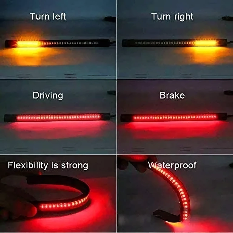 Kombineeritud piduri- ja signaalvalgustus paindlikul lindil