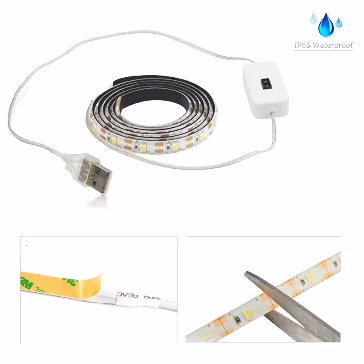 2835 SMD paindlik LED-lint anduri ja USB ühendusega