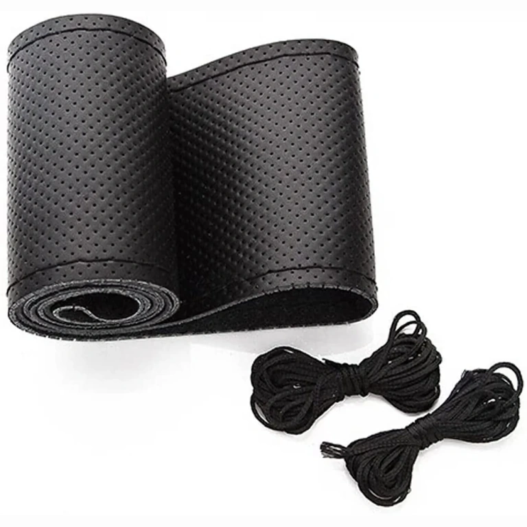 Õmmeldud must premium roolikate Käsitsi õmmeldud must nahast roolikate, elegantne välimus