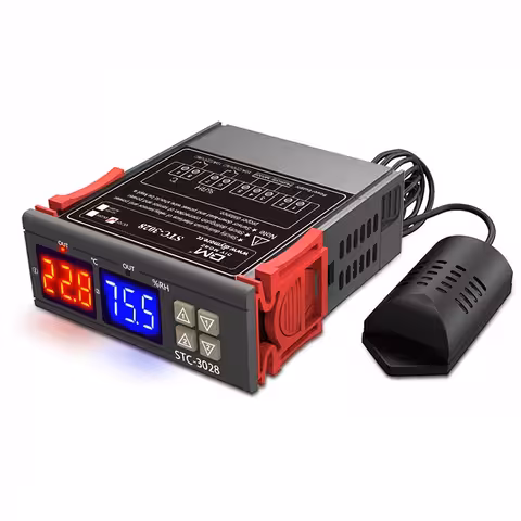 Digitaalne termostaadi-hügrostaat STC-3028 220V koos niiskusanduriga