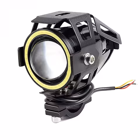 LED-mootorratta prožektor U7 Angel Eyes – universaalne 12–85V mootorrattale, ATV-le, elektritõukerattale