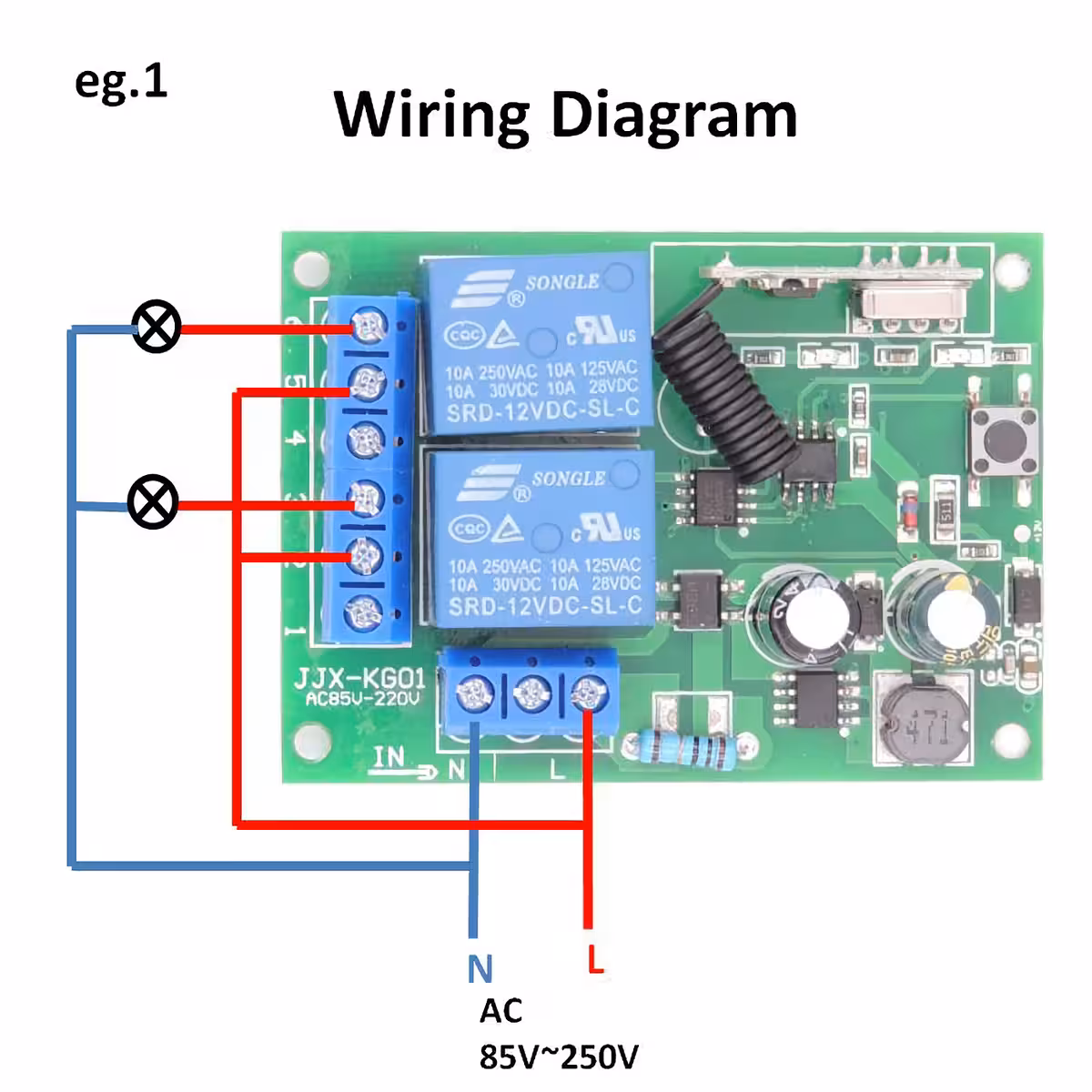 Traadita lüliti lambidele, ventilaatoritele, pumpadele jms