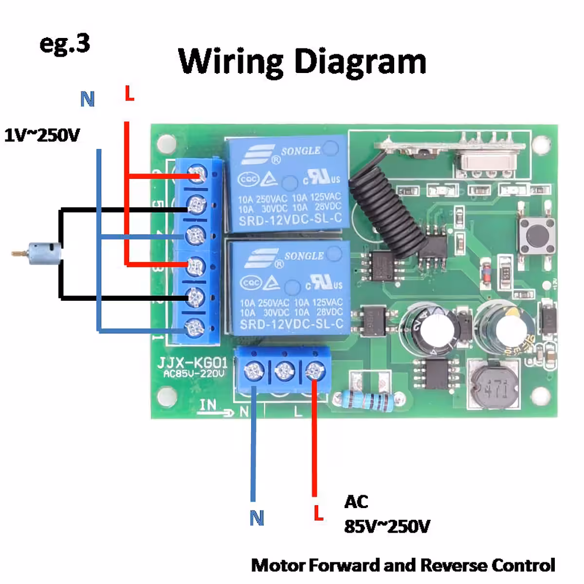 Traadita elektrijuhtimise komplekt kodumasinatele