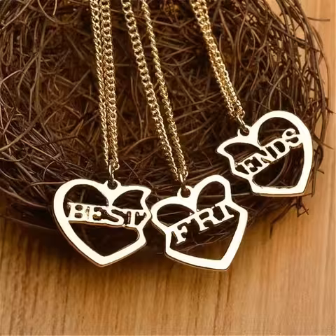 3 kaelakee komplekt „Best Friends Forever” – laste BFF ehe, 3-in-1
