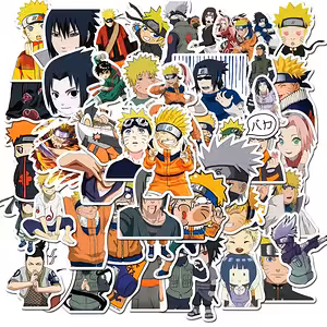Naruto Shippuden anime kleebised – 50 tk PVC vastupidavaid kleebiseid sülearvutile, jalgrattale, rulale ja konsoolile
