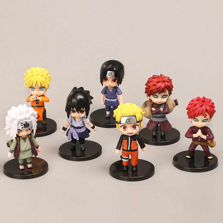 12 Naruto figuriini komplekt karbis Komplekt 12 Naruto Shippuden figuuriga karbis – ideaalne kingiks või kollektsiooniks