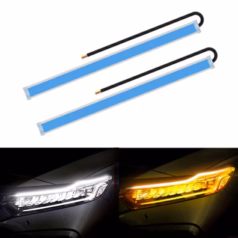 Päevasõidutule LED-ribad suunatulega – dünaamilised FLOW-efektiga tuled, 2×60 cm, IP65
