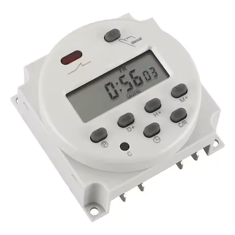 Digitaalne ajarelee 12V – taimer ON/OFF funktsiooniga, LCD-ekraan ja 8 programmi