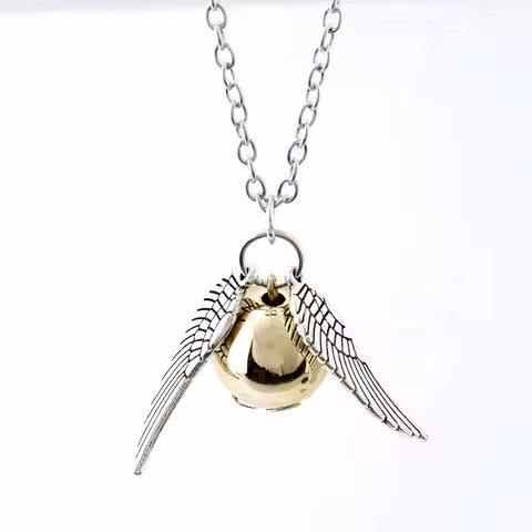 Harry Potter Golden Snitch Quidditch kaelakee – ingli tiivaga maagiline ehe fännidele
