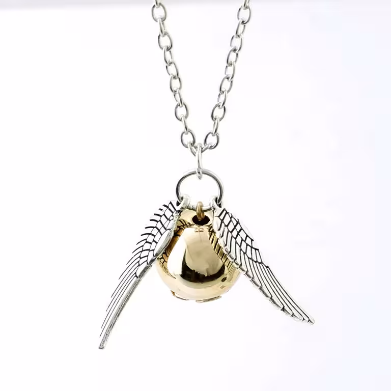 Harry Potter Golden Snitch Quidditch kaelakee – ingli tiivaga maagiline ehe fännidele