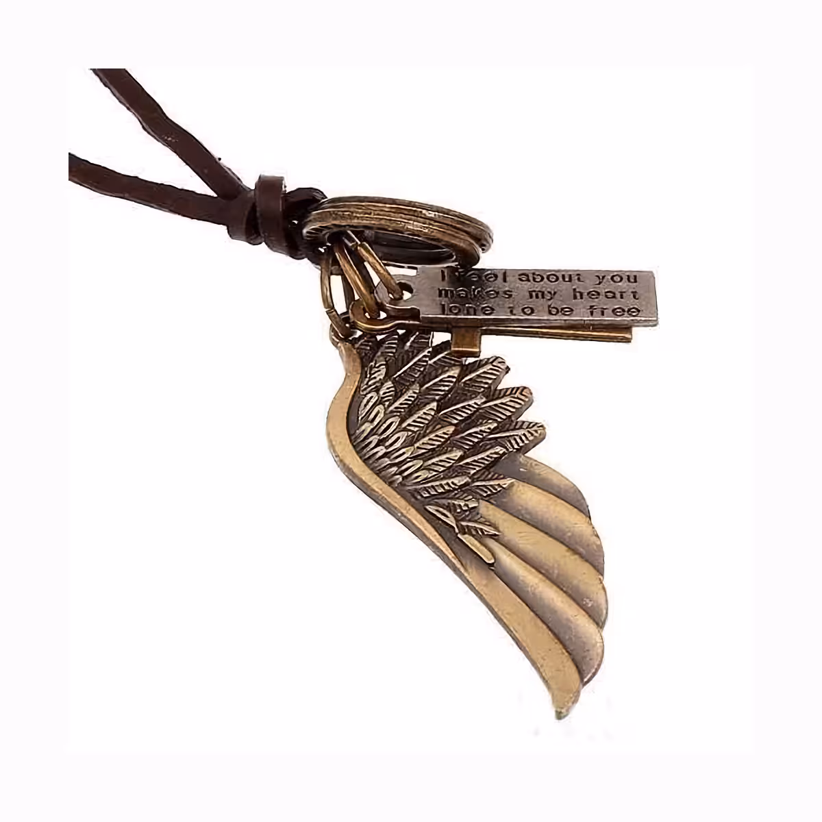 Spirituaalse sümboliga kaelakee: inglitiivad ja ristike