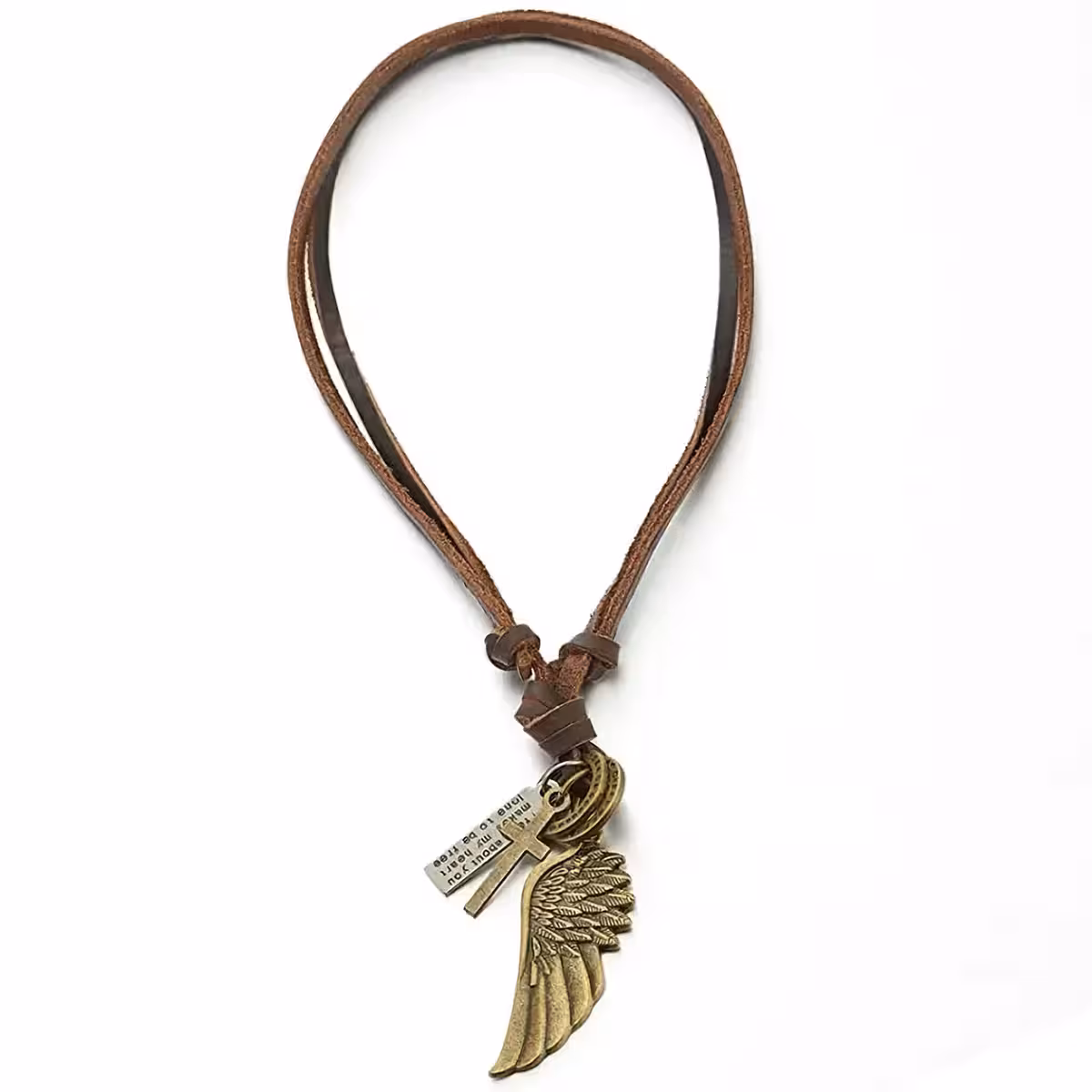 Meeste kett tribaalsel kujundusel, metallripatsiga