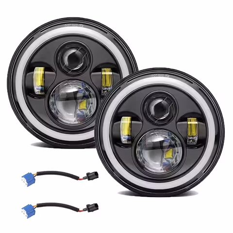 7-tolline ümmargune LED-esituled Jeep Wrangleri, Suzuki Samurai, Nissan Patroli jaoks – auto- ja mootorratta valgustus