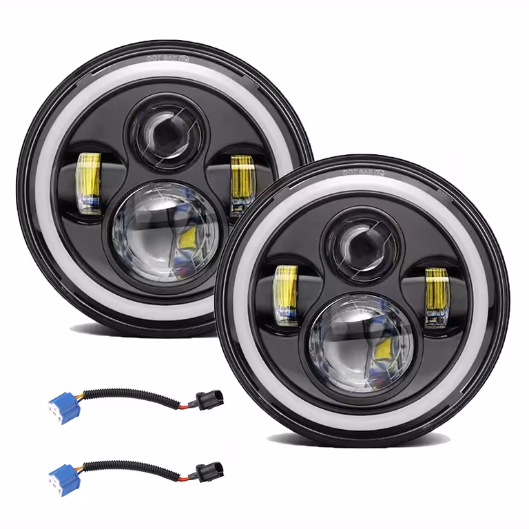 7-tolline ümmargune LED-esituled Jeep Wrangleri, Suzuki Samurai, Nissan Patroli jaoks – auto- ja mootorratta valgustus