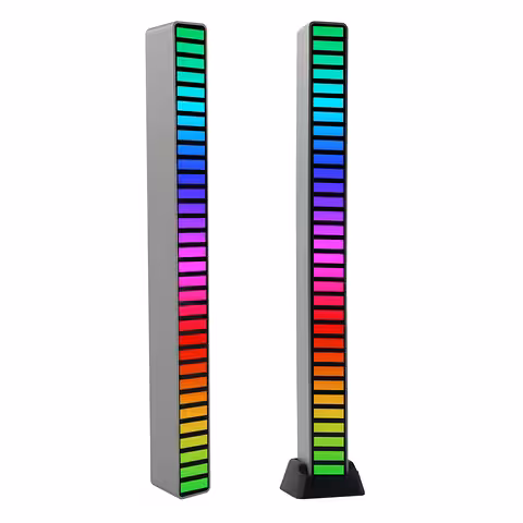 LED RGB ribavalgus heliga aktiveeritav – VU meetri efektid, 32 LED, USB-C, efektid