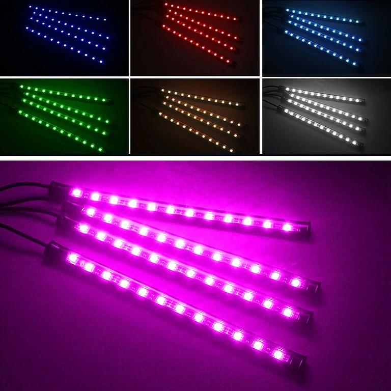 RGB auto sisekujunduse valgustus mugava atmosfääri loomiseks
