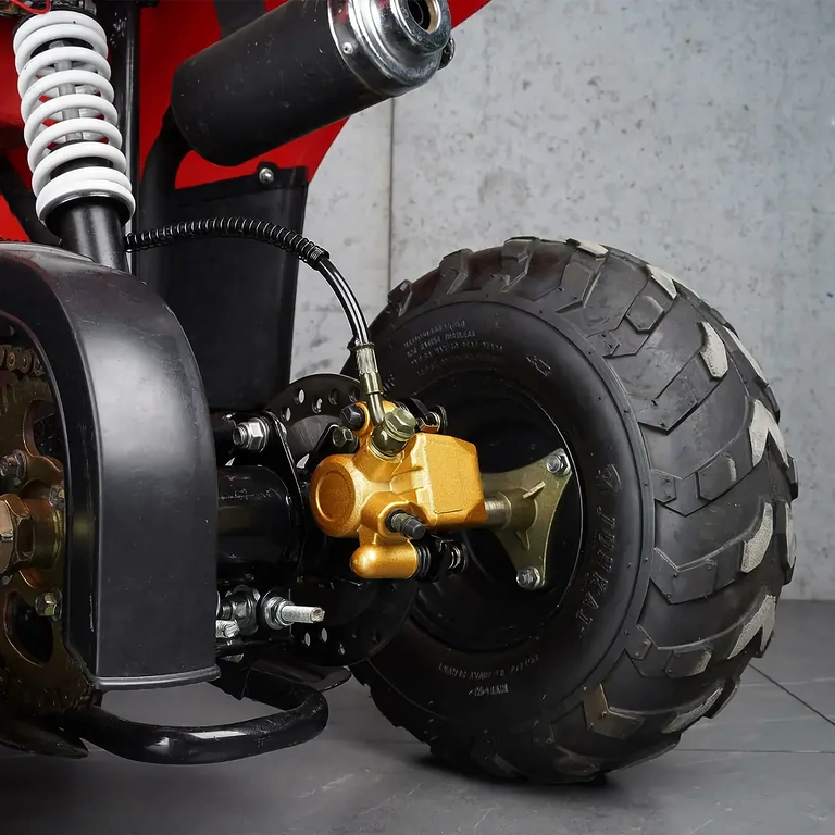 Kuldne ATV sadul ketaspiduriga, tagaosa mudel