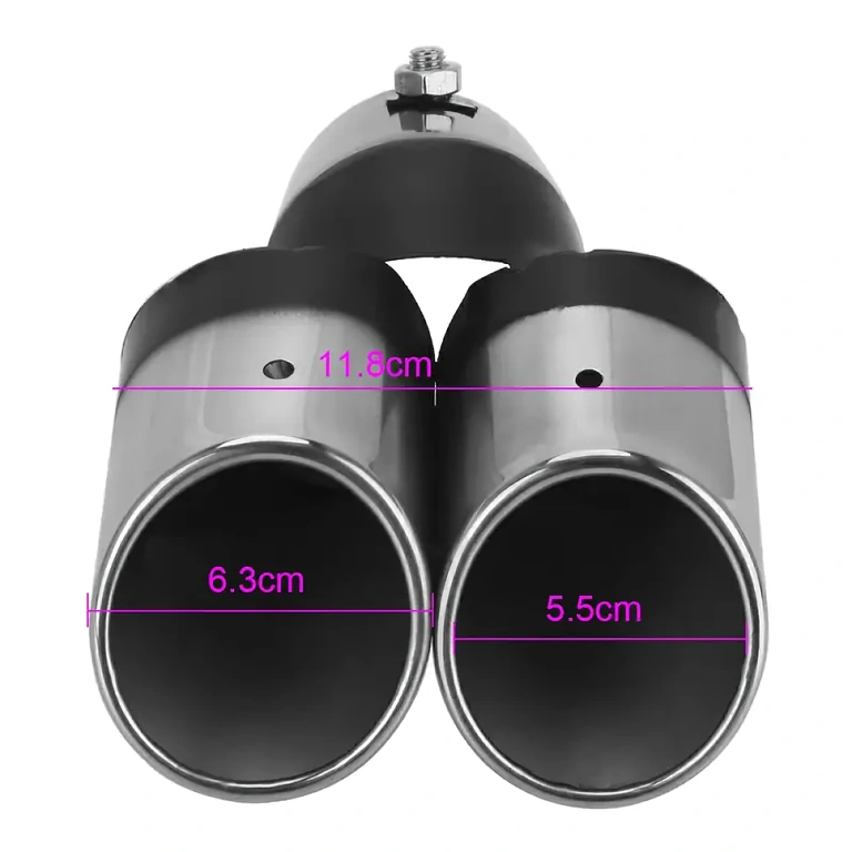 Universaalne roostevaba väljalaskesüsteemi dekoratiivots