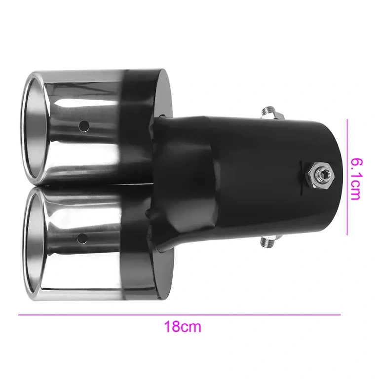 Sportlik auto lisatarvik topeltväljundiga väljalaskesüsteemile