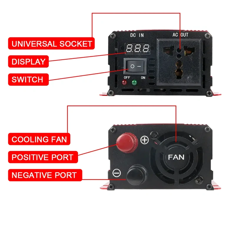 800W siinuslaine muundur Kõrgekvaliteediline pingemuundur tundlikele elektriseadmetele