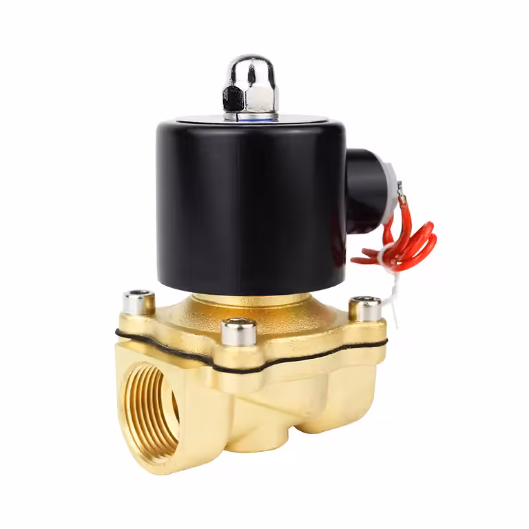 220V solenoidventiil ½ tolli, tavaliselt suletud – vee, õhu, õli jaoks, vask, NBR tihend