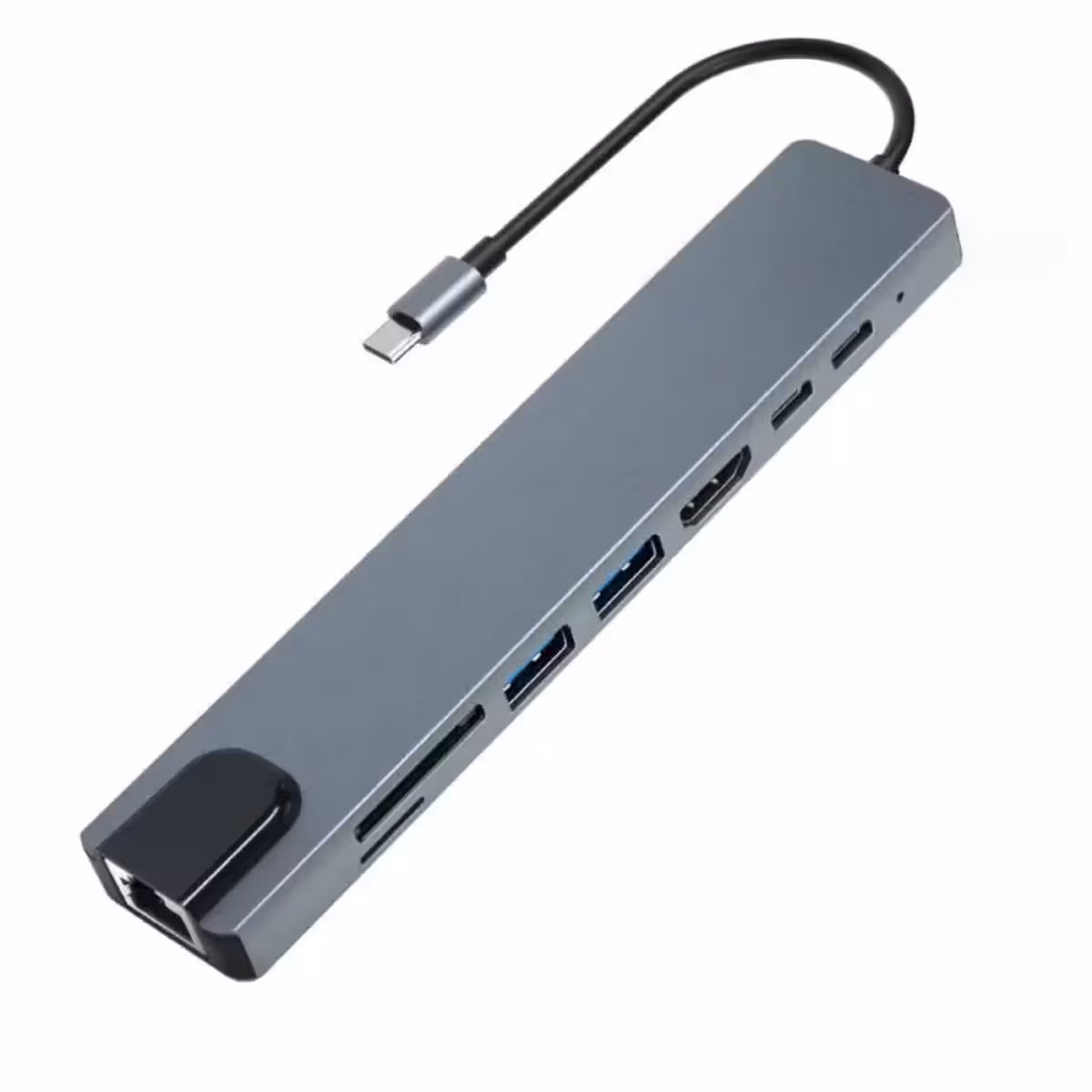 USB-C hub USB 3.0 portide ja PD Type-C laadimisega