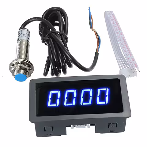 Digitaalne tahhomeeter Hall-anduriga traktorile, treipinkidele, kombainile – 12V/24V, LED RPM