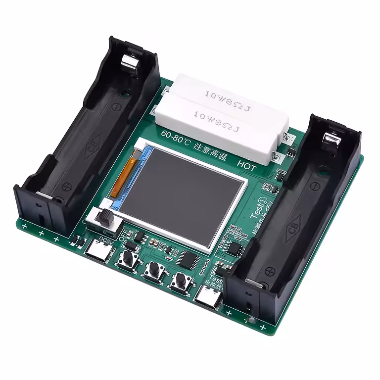 18650 akude tester värvilise ekraaniga, automaatse laadimise ja tühjendamisega – USB Type-C