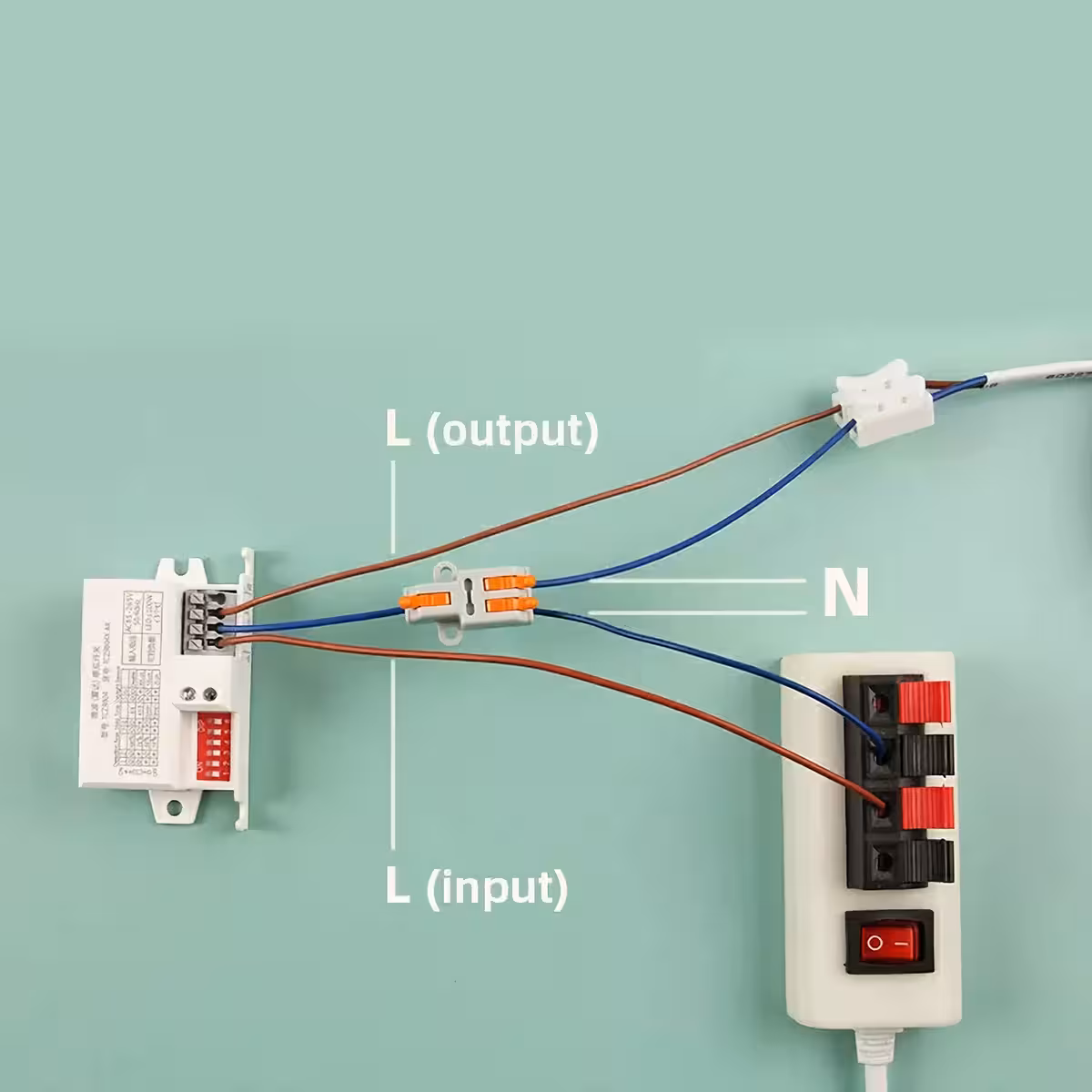 3-juhtmeline elektriskeem: faas, null, lamp