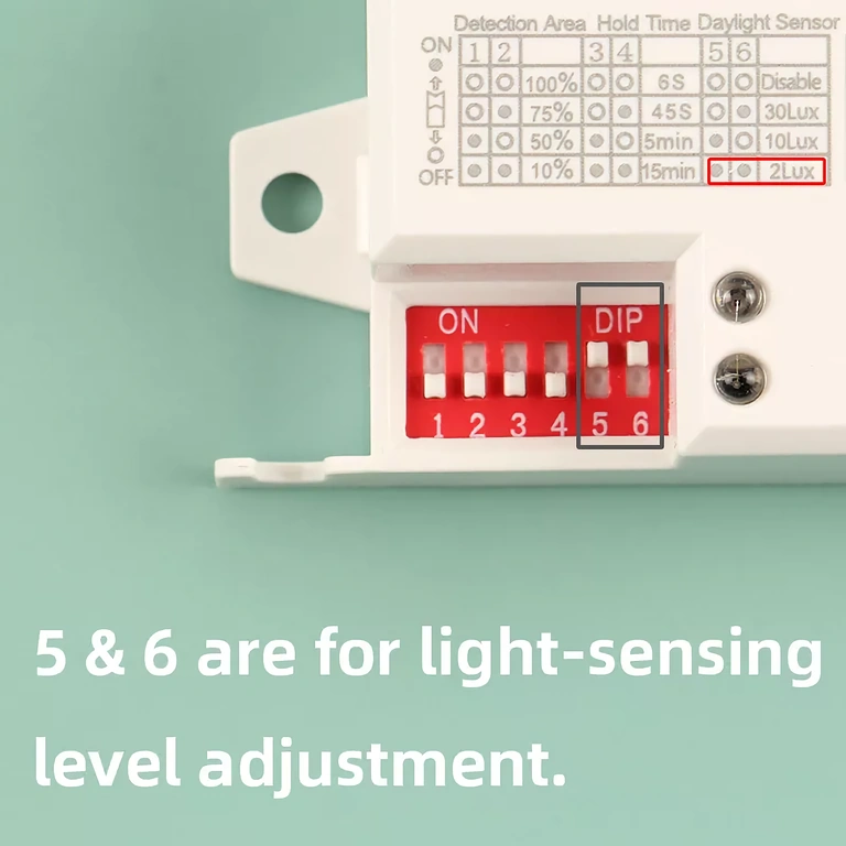 Valgustuse reguleerimise tasemed (LUX) Hägususpiiri valik 2–2000 luxi vahel