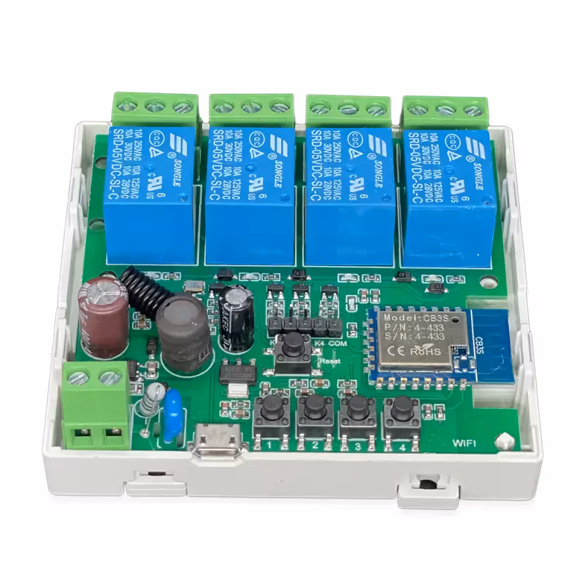 Juhtmevaba releemoodul RF 433MHz ühilduv, kaugjuhtimine rakendusega