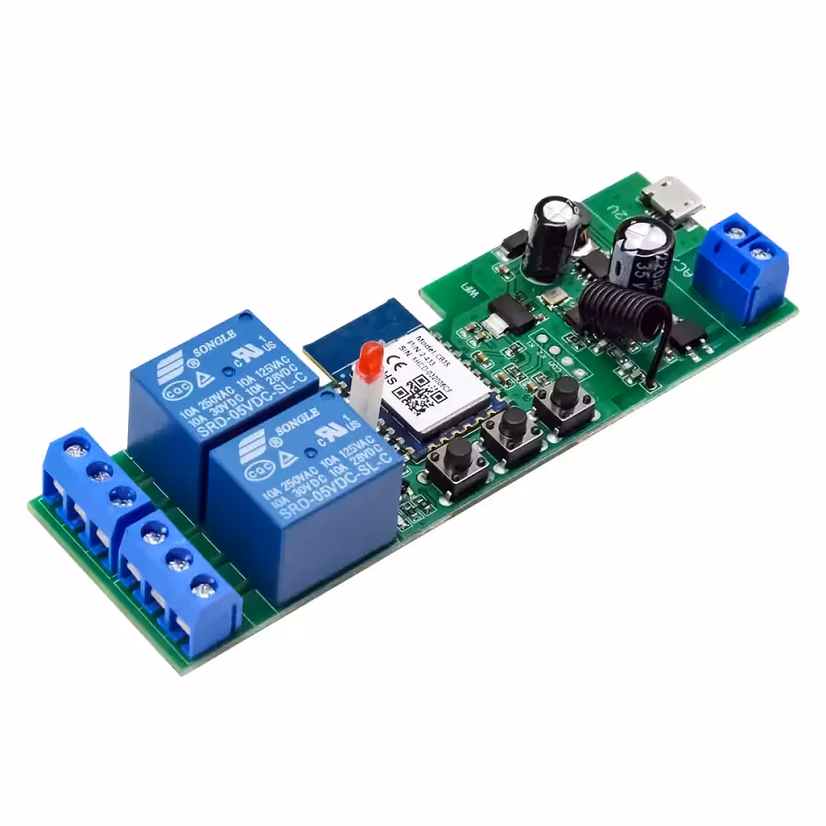 Juhtmevaba lüliti kahe kanaliga elektriseadmete kontrolliks