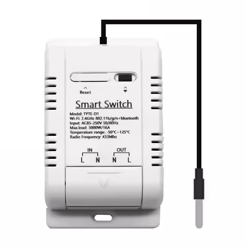 Nutikas WiFi termostaat DS18B20 temperatuurianduriga – Tuya automaatne juhtimine, 220V 16A