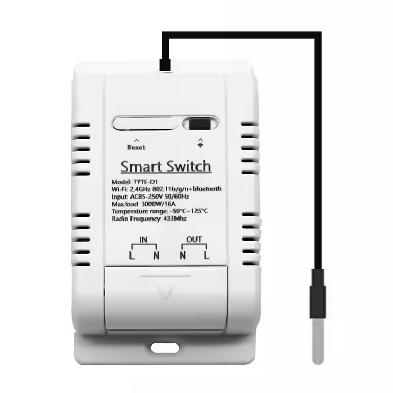 Nutikas WiFi termostaat DS18B20 temperatuurianduriga – Tuya automaatne juhtimine, 220V 16A