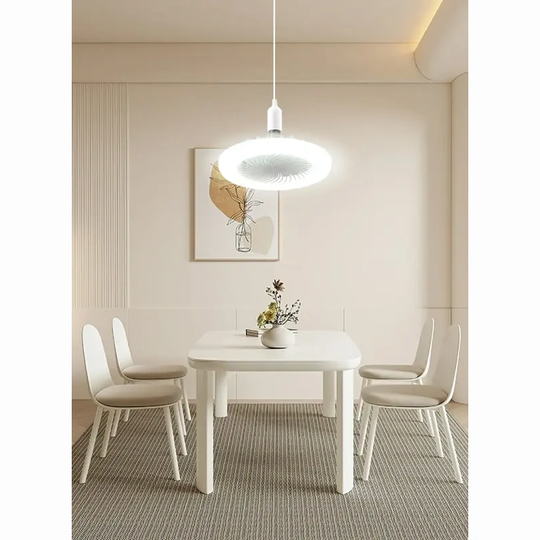 Modernse disainiga laeventilaator elutoas