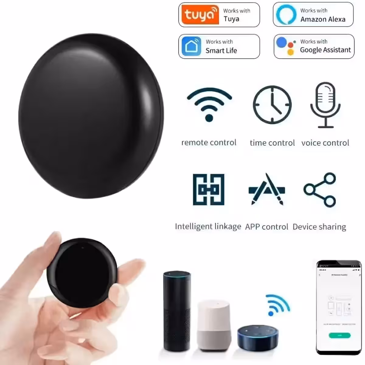 Nutikas kaugjuhtimispult Google Assistant ja Alexa hääljuhtimise toega