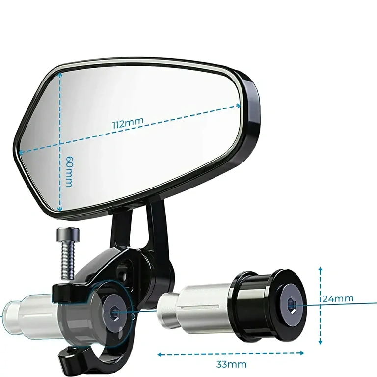 Sportlikud peeglid, juhtraua alla paigaldatavad