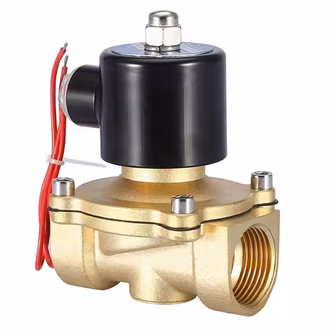 1-tolline elektromagnetiline AC 220V solenoidventiil vaskkorpusega – vee, niisutuse ja tööstusautomaatika jaoks
