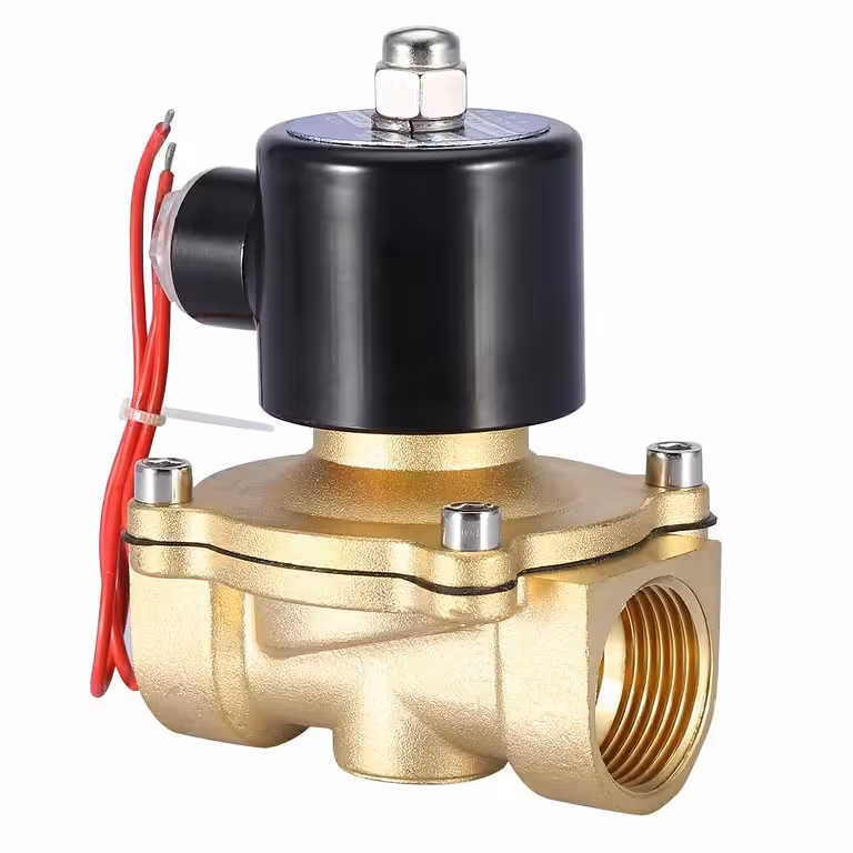 1-tolline elektromagnetiline AC 220V solenoidventiil vaskkorpusega – vee, niisutuse ja tööstusautomaatika jaoks