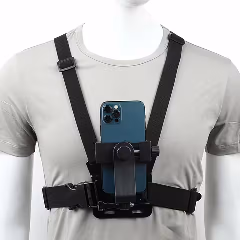 Rinnarihmaga telefon ja Gopro kaamera kinnitustugi – reguleeritav chest mount süsteem