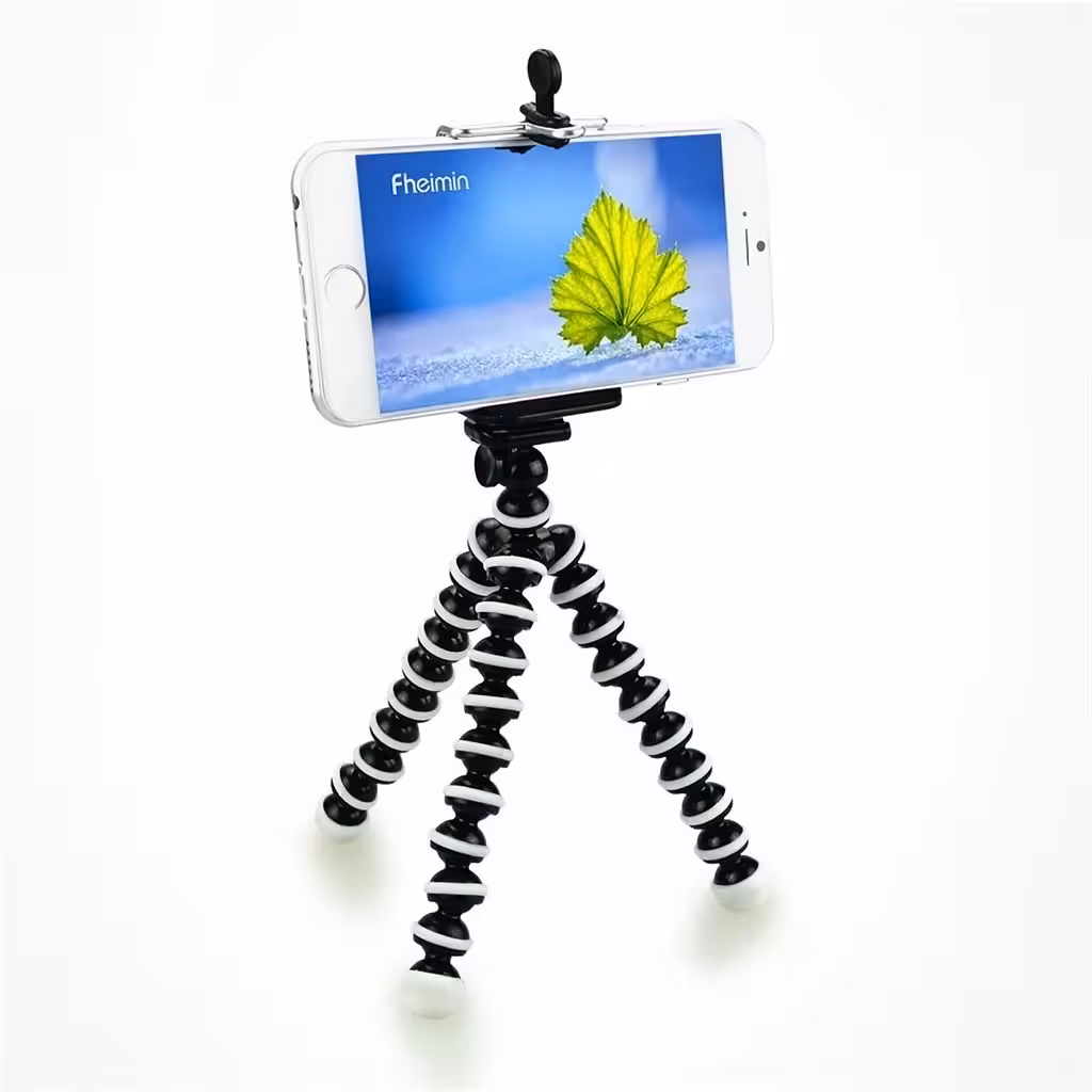 Painduv statiiv universaalse telefon, foto- ja videokaamera hoidikuga – ideaalne iPhone, Samsung, DSLR